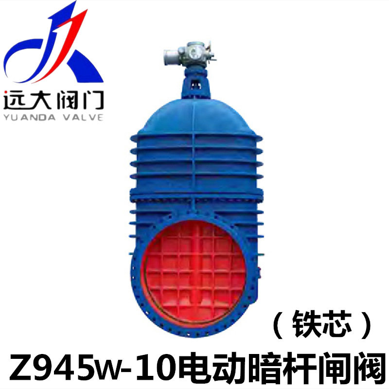 河北远大阀门Z945W-10铸铁电动暗杆楔式法兰闸阀开关DN40-1600