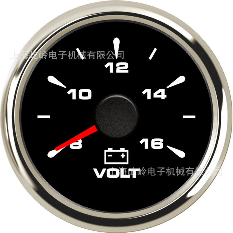 52mm指针电压表车船改装通用仪表8-16V18-32V多种背光灯