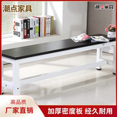 简约现代钢木长条凳子浴室更衣室休息凳服装 店坐凳换鞋 凳批发