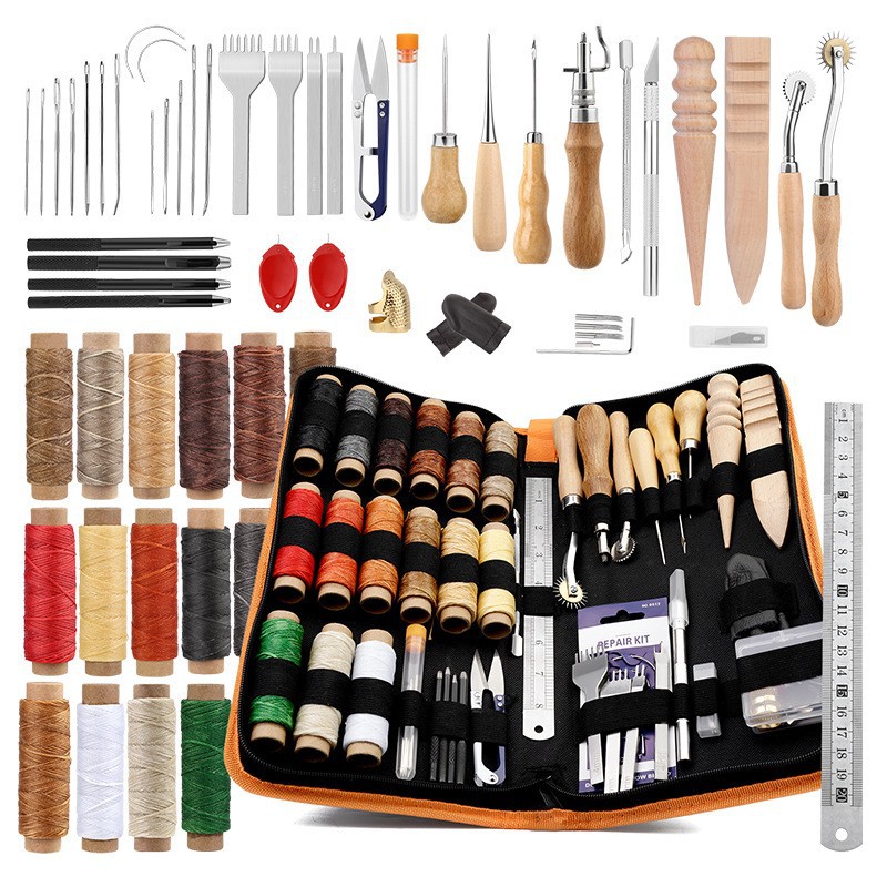 跨境热卖皮具工艺皮革工具 手缝套装多规格DIY缝纫针线组合套装