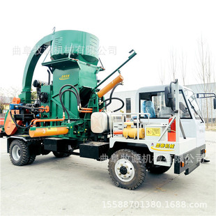 行走式玉米秸秆压块机 车载式秸秆粉碎打包机 青贮三缸秸秆打包机