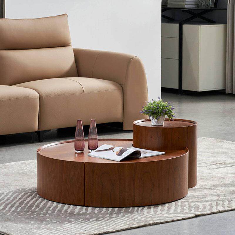 2026新款实木茶几家用法式复古中古风茶桌现代简约小户型客厅圆形