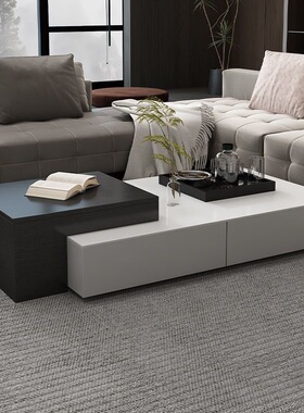 2026多功能升降岩板茶几简约现代客厅家用极简意式轻奢高级设计感