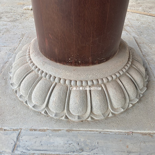 艺都公司出售做旧石雕古建园林柱墩石 制作青石仿古柱墩 门鼓石