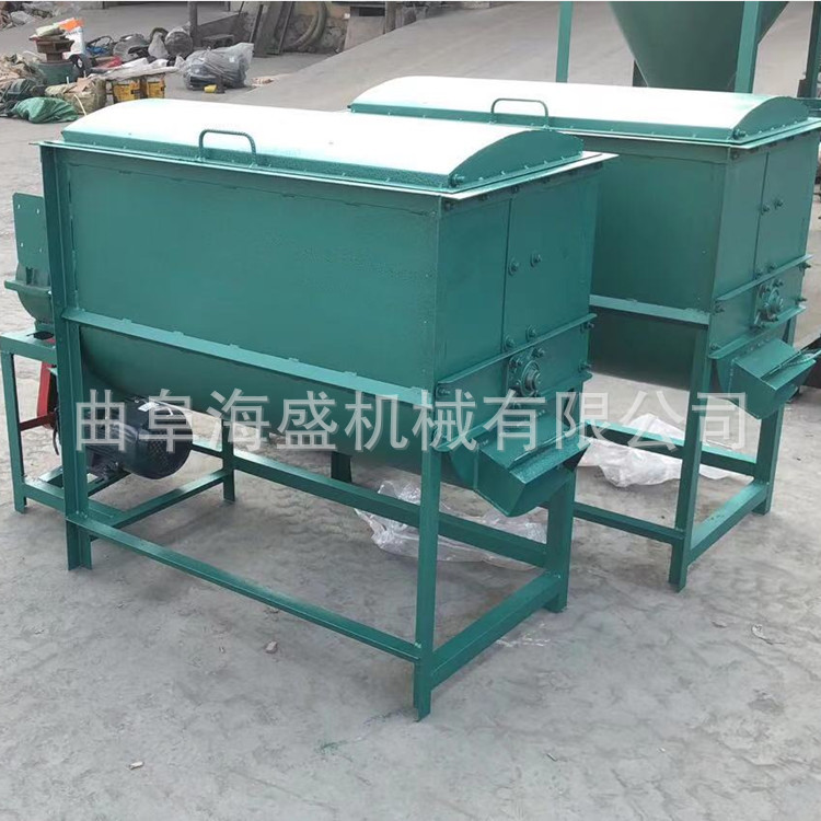 卧式搅拌机0.35立方小型饲料混合机搅拌100公斤粮食饲料搅拌机