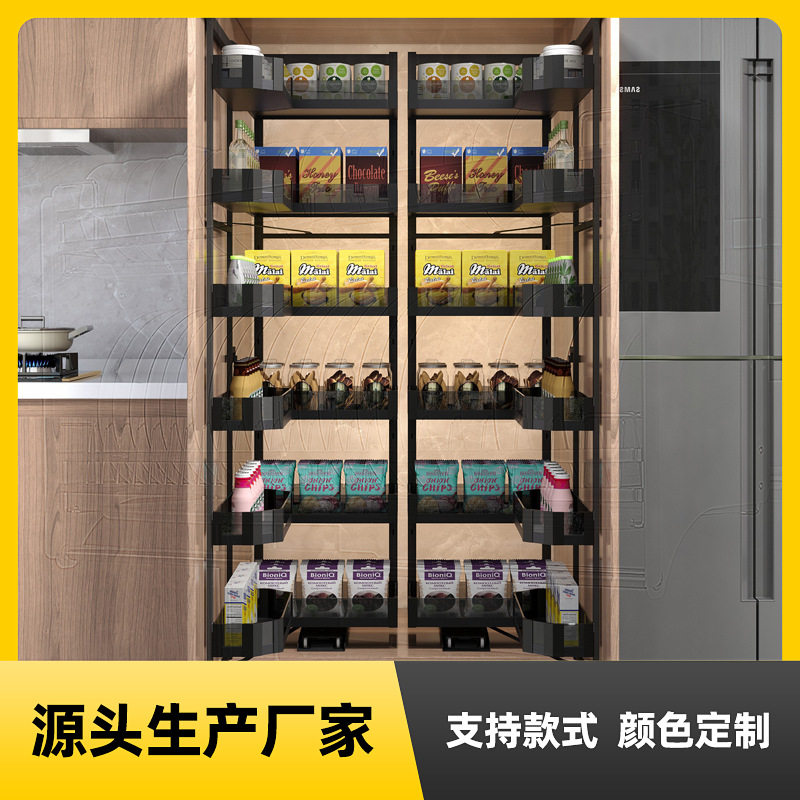 订置高柜怪兽厨房橱柜大怪物高深餐边零食储蓄柜收纳联动拉篮工厂