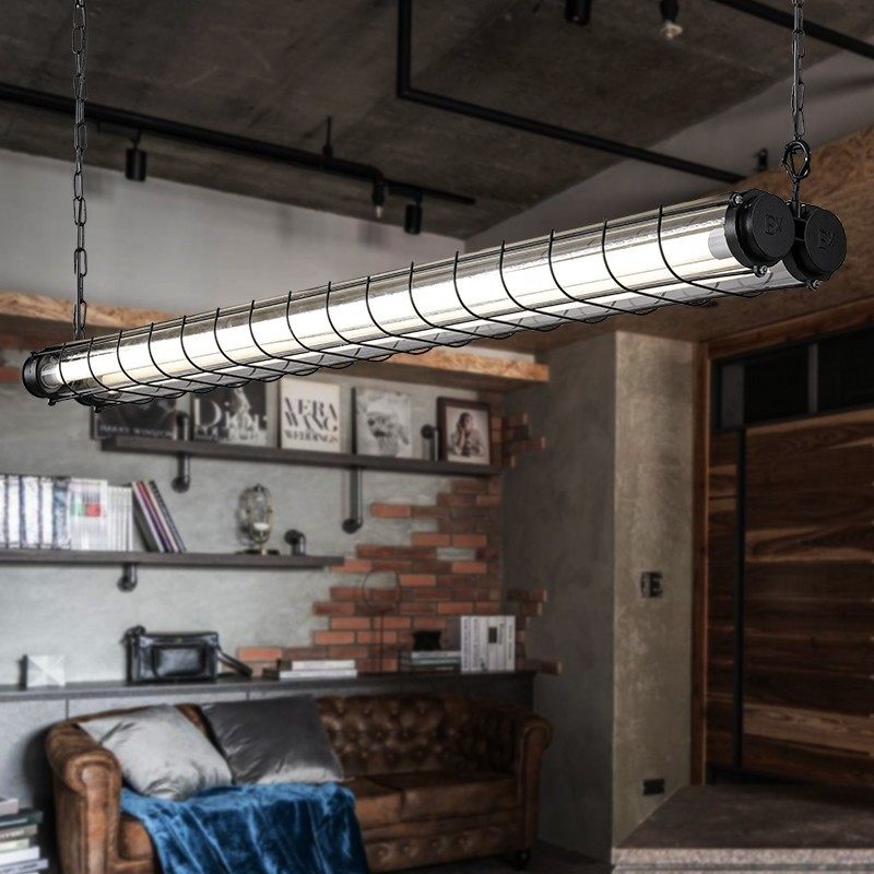 美式复古餐厅长条餐桌吧台灯设计师loft工业风创意个性办公室吊灯