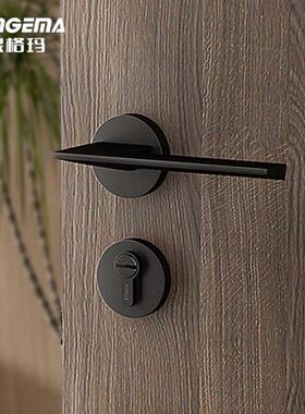 琅格玛法式门锁室内卧室静音锁锌合金现代简约门把手家用轻奢门锁