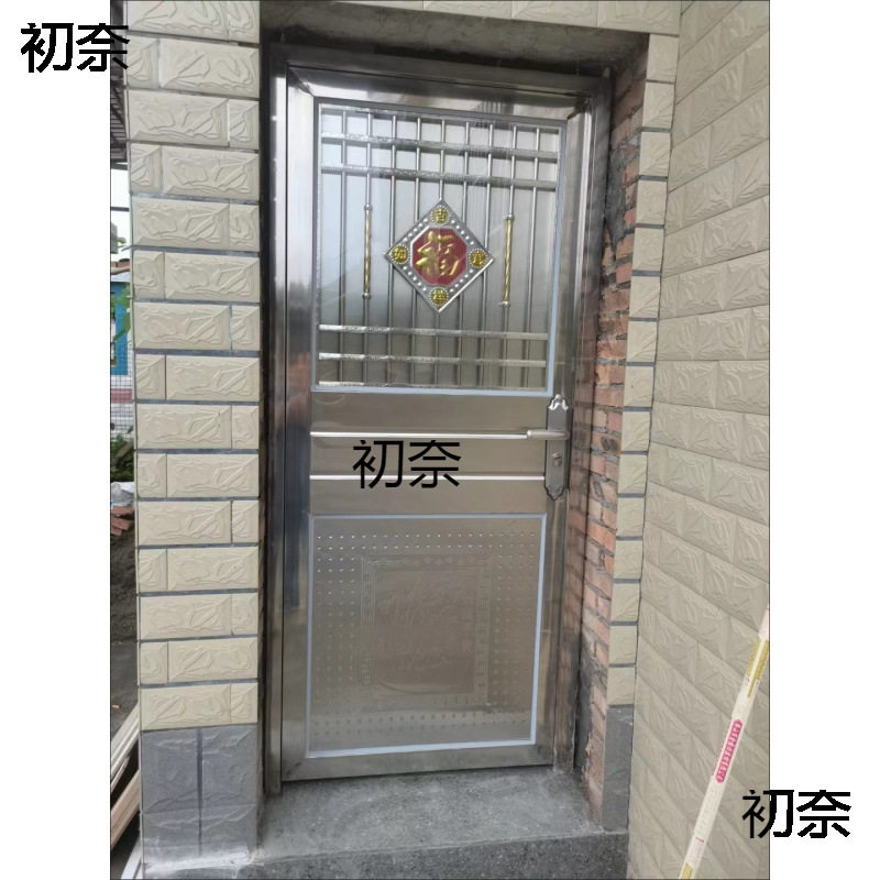 304不锈钢单门加厚农村入户门家用防盗门楼顶阳台门厨房门出租房