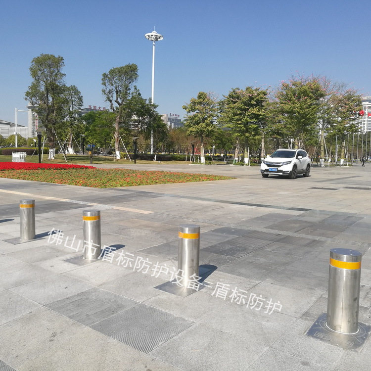 东莞会议大厦订置加强型浅埋式电子升降桩防冲撞液压伸缩路柱厂家