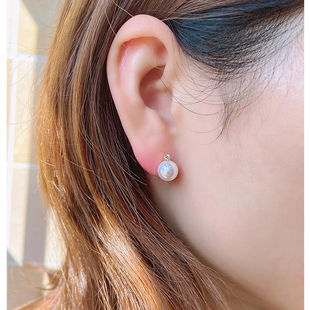 Akoya Gold 推荐 Real Stud Earrings Pearl 18K For Wom