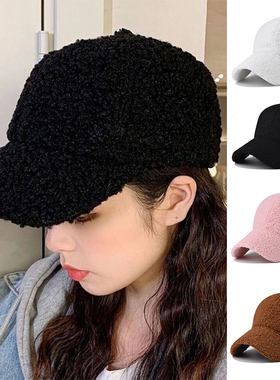 Ladies Autumn and Winter New Lamb Fur Caps Thicken Warm Soli