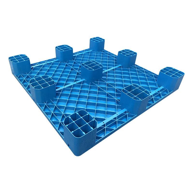 定制九脚平板塑料托盘堆高机防潮垫板卡板地台仓库地垫物流货架栈
