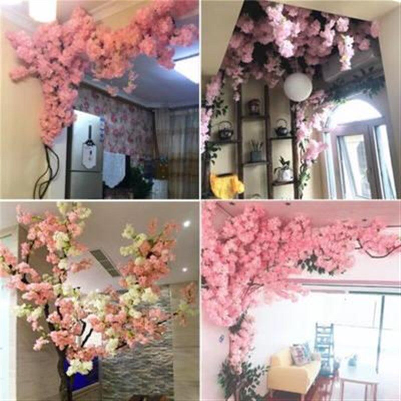 极速花藤植物苗空调管爬藤商铺树藤条防真室外手工桃花树服装店树