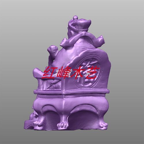 极速意聚话盆财神s人l文件神宝t物圆雕图电脑R雕刻机三维立体图