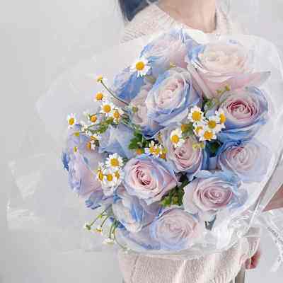 极速伊拉贝莎粉碎冰蓝鲜花花束深圳广州成都北京武汉南京重庆合肥
