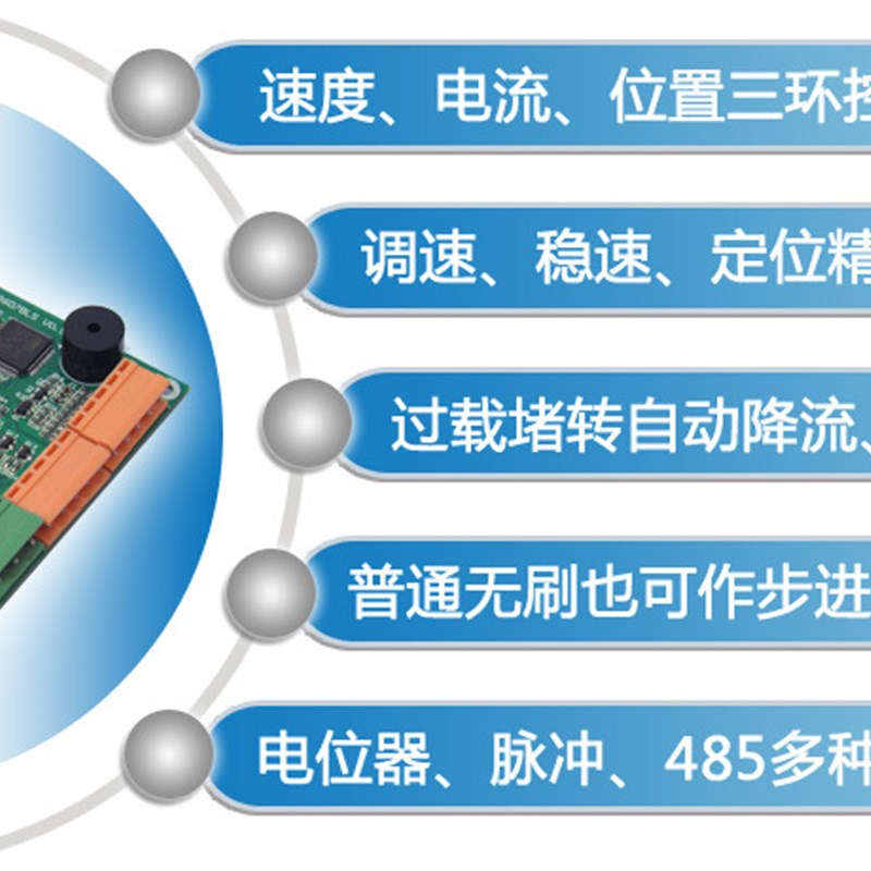 厂家供应AQMD3605BLS高质量无刷直流电机驱动器12/24/36V 5A 180W