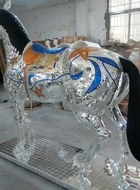 马赛克艺术大马 商场酒店会所KTV大型摆件 马赛克艺术马 马到功成