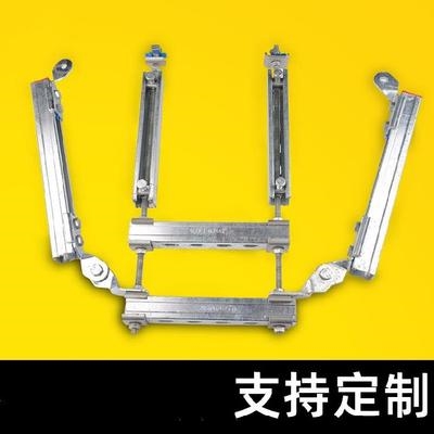 。管道抗震支架矩形uo型卡黑色吊顶多孔能冲孔免打功方钢水管