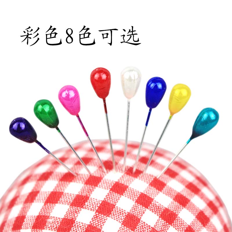 ?彩色珍珠针大头针定位针珠针针包大号十字绣珠针固定针家用细针