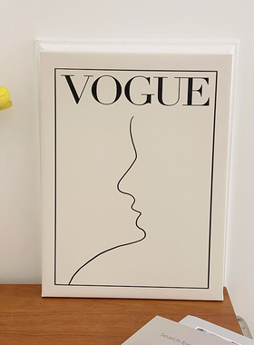 VOGUE北欧艺术小众挂画电视柜摆件抽象线条装饰画背景墙装饰摆台
