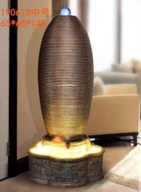 厂促新中式摆件高端禅意玄关风水球客厅招财流水循环落地鱼缸开品