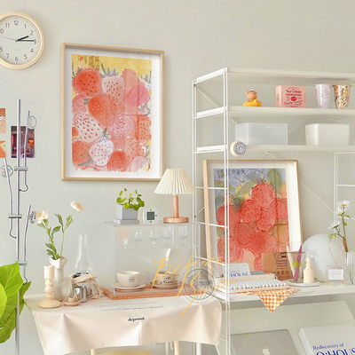 花青新中式入户玄关柜装饰画桌面摆画原木风客厅饭厅壁挂画寓意好