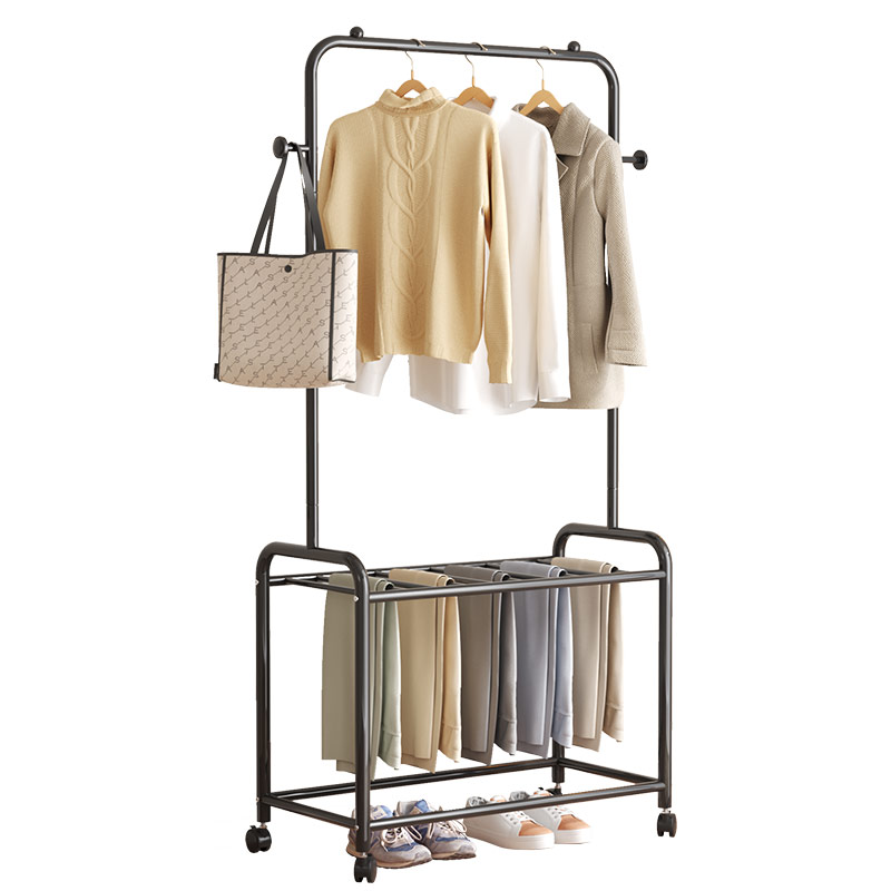 简易晾衣架落地折叠室内阳台晾衣神器晒衣服架子家用晾衣杆挂衣架