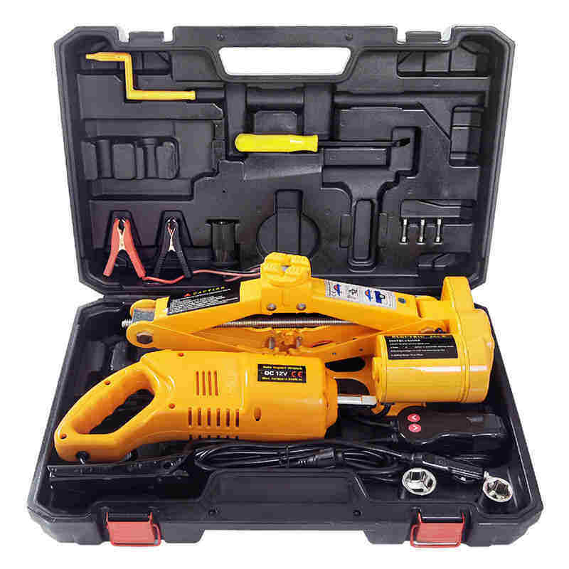 电动车载千斤顶汽车工具轿车越野车补胎换胎专用3吨立式千斤顶电