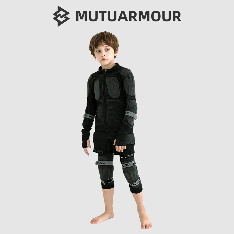 MUTU木途儿童滑雪护具单板护臀护膝装备滑冰防摔屁股垫护甲衣套装