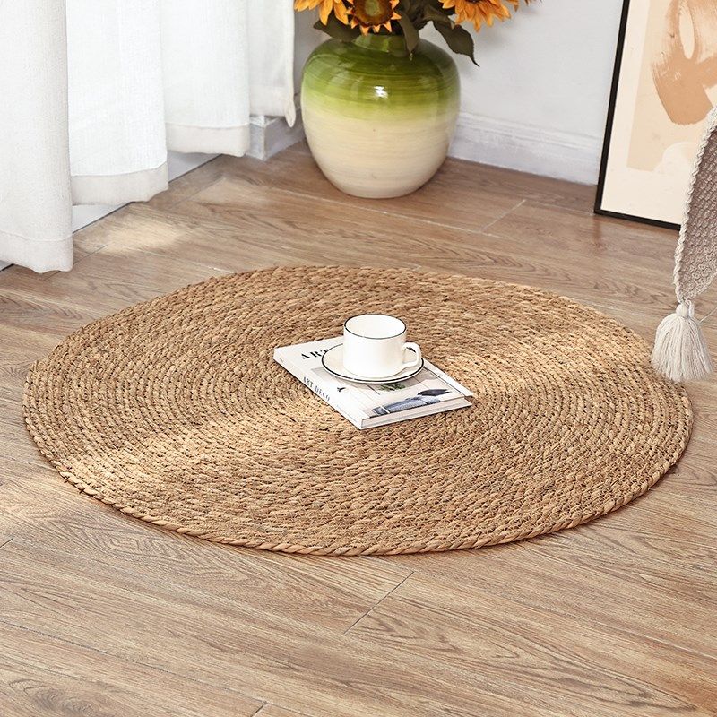 新品手工编织地垫卧室草编圆形亚麻地毯客厅蒲草垫子日式茶室藤编,居家布艺,地毯,淘宝优惠券,粉丝福利购,淘宝优惠卷