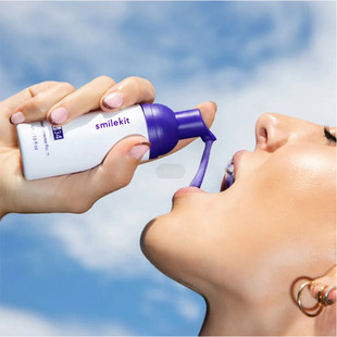 Purple Teeth Whitening Foam Removal Yellowing Stains Yellow