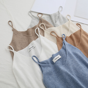 贝阿缇丝。超美色系!特别客供面料复古百搭春夏针织背心小吊带