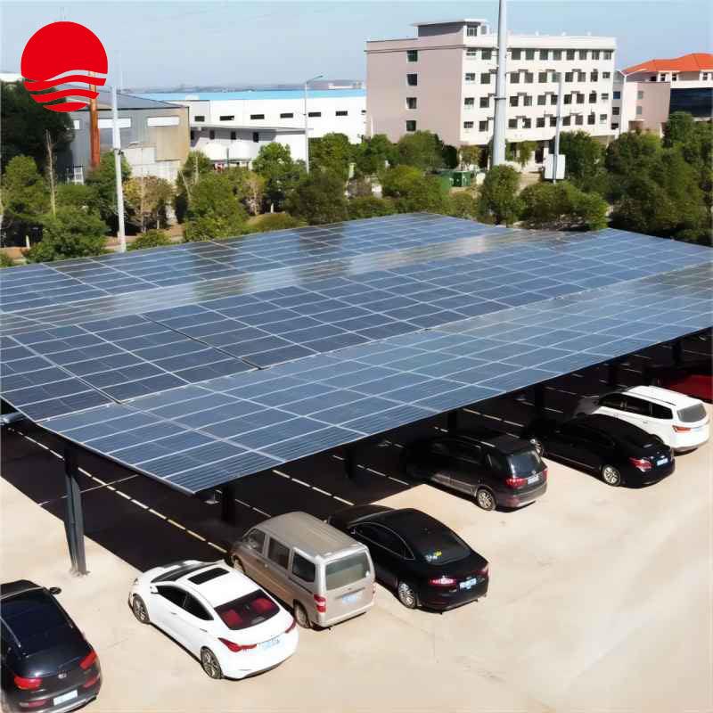 扬州厂家供应太阳能光伏发电车棚并网系统热镀锌钢结构新能源车