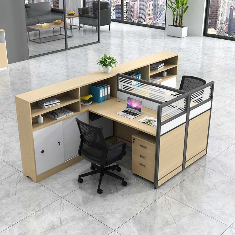 新款直销现代简约屏风办公桌工位组合六人位职员财务隔断卡位员工