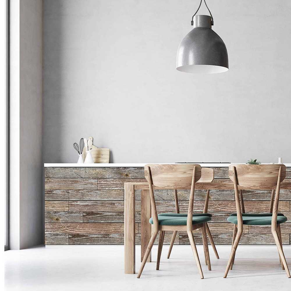 新款直销仿木纹地板贴黑胶不透光墙纸自粘3d立体墙贴卫生间装饰橱