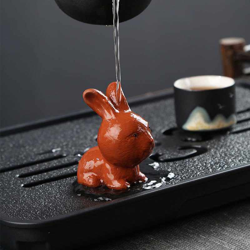 新款直销紫砂兔子茶宠摆件创意可爱十二生肖茶玩功夫茶具配件茶桌,餐饮具,茶宠摆件,淘宝优惠券,粉丝福利购,淘宝优惠卷