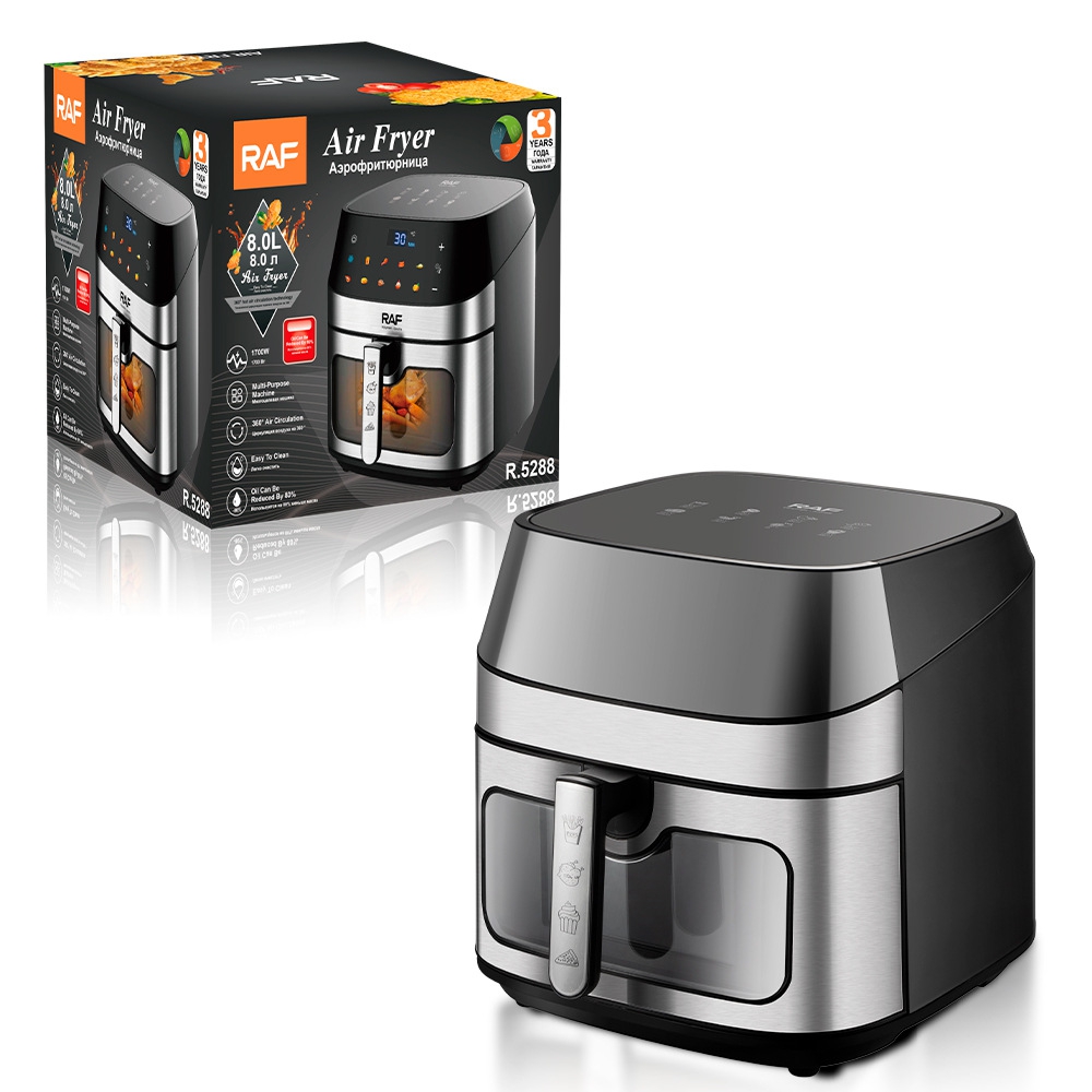 新款直销RAF欧规跨境空气炸锅10L大容量家用无油炸锅无烟电烤锅电
