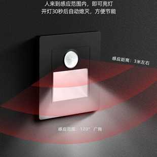 直销宾馆酒店86型嵌入式 新款 led小夜灯过道楼梯台阶灯家用人体感