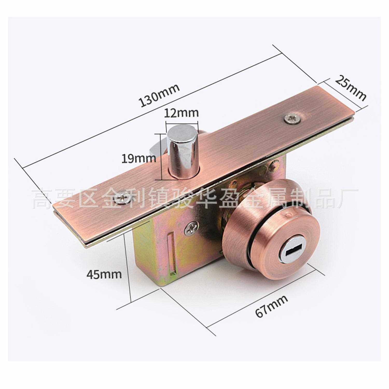 新款直销不锈钢有框门锁推拉大门圆舌地锁玻璃门落地插芯锁卧室门