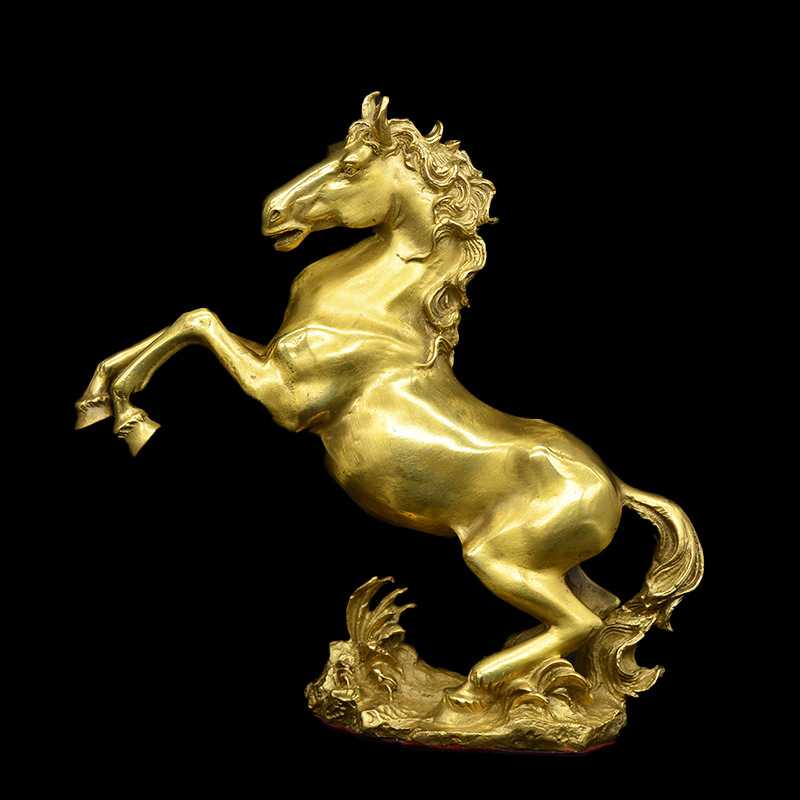 新款直销宏达 黄铜大号生肖马 玄关铜跃马 铜器礼品马到成功摆件8