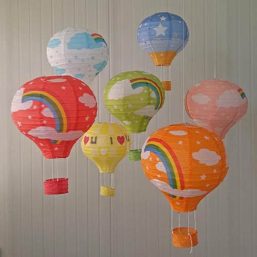 新款直销直供热气球纸灯笼婚礼婚庆生日派对用品发光圣诞网红气球