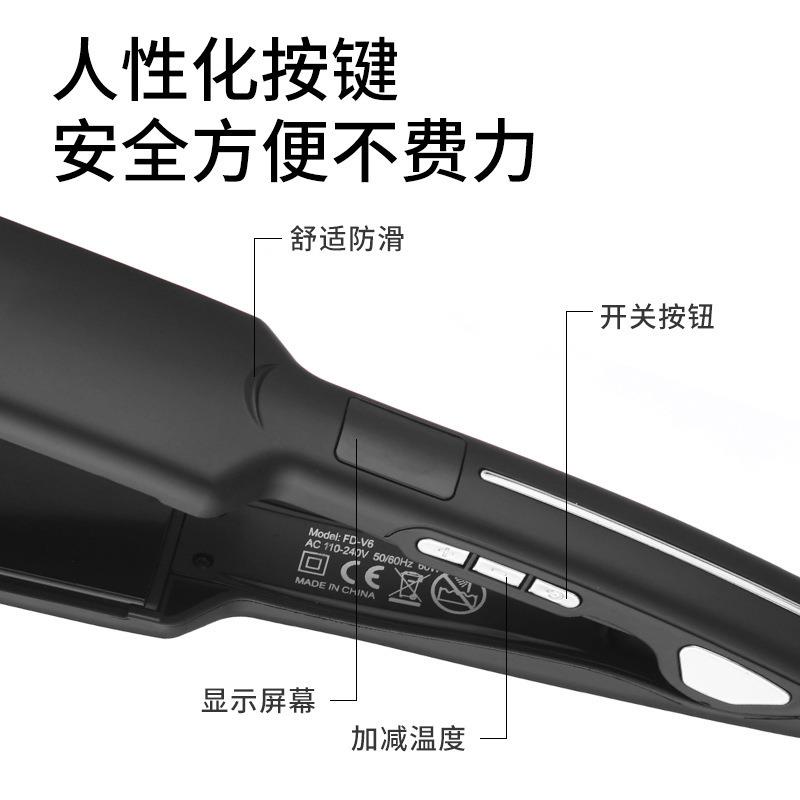 新款直销新款加宽版直发器可调温液晶直发夹板卷直两用 高颅顶神
