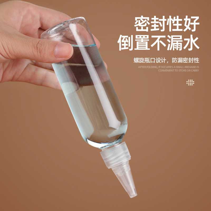 新款直销现货10 30 50 100ml毫升透明尖嘴瓶挤压分装瓶颜料塑料小