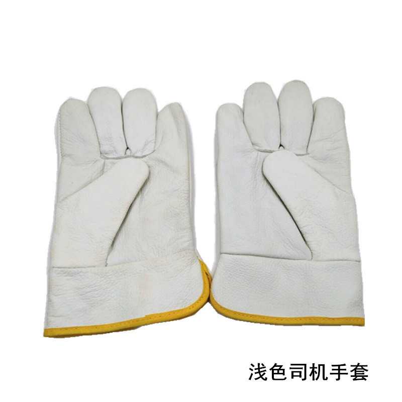 新款直销短电焊手套牛皮劳保手套 耐磨焊接 防护隔热工作短皮司机