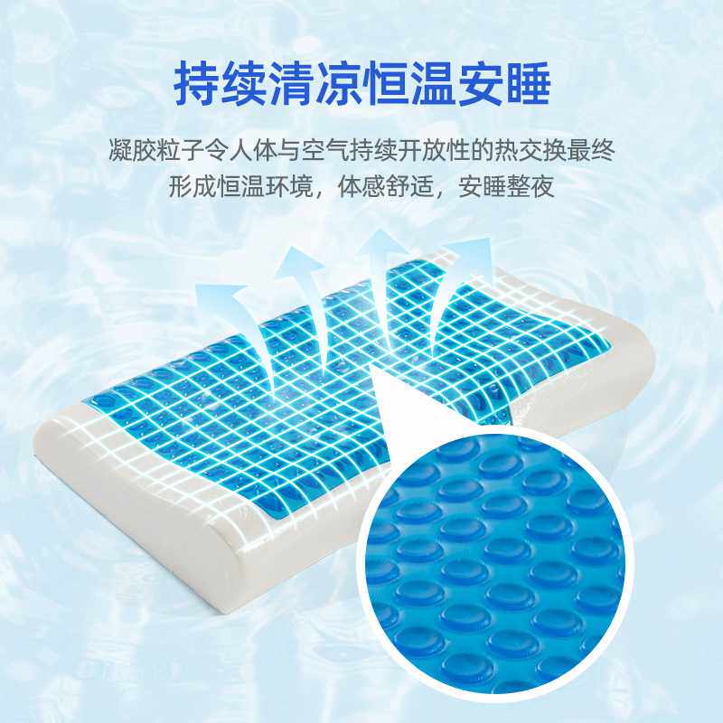 新款直销慢回弹凝胶枕蝶型凝胶记忆枕枕芯舒适睡眠护颈记忆棉枕芯