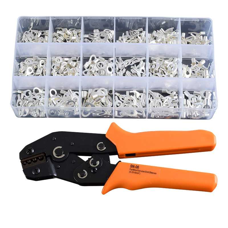 新款直销跨境SN-06压线钳+420pcs冷压端子套装接线端子多功能五金