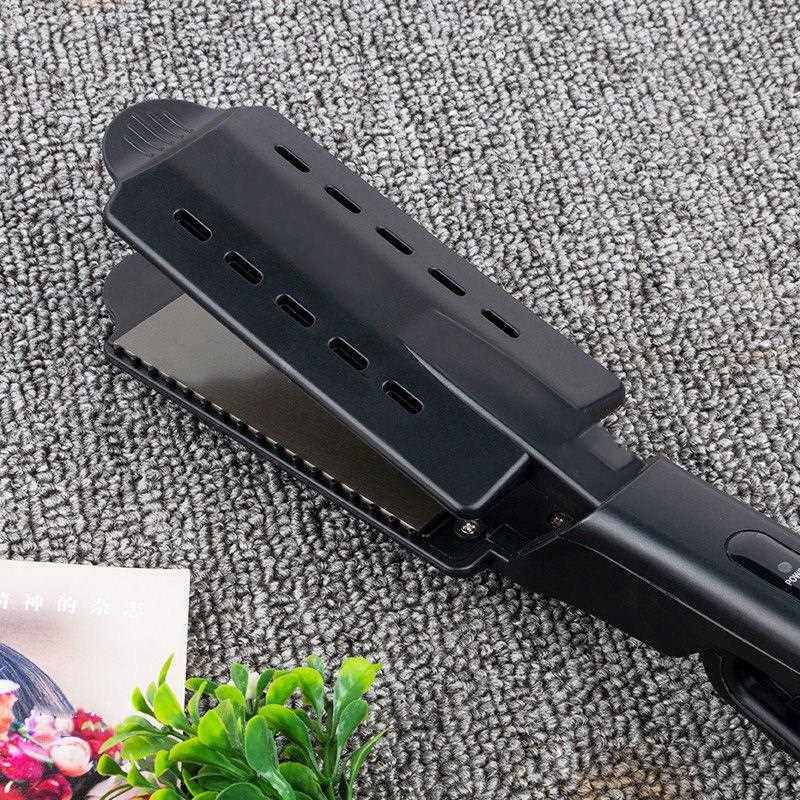 新款直销跨境 蒸汽直发夹板 直发器玉米夹喷雾美发负离子卷发器直