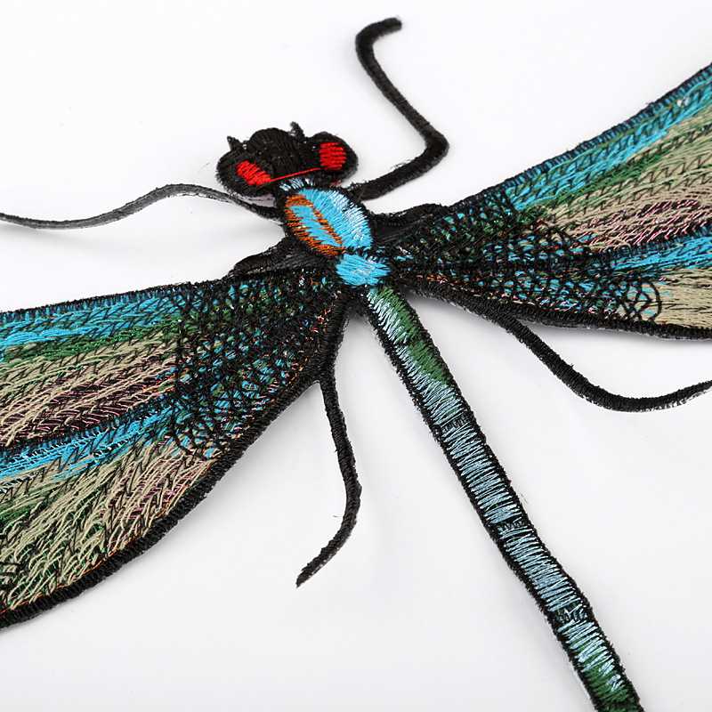 新款直销朵酷动物蜻蜓毛巾绣服装辅料大补丁箱包配饰绣花标DIY刺