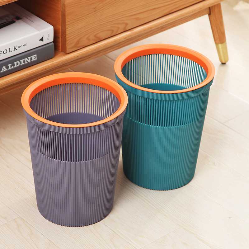 新款直销创意时尚家用垃圾桶北欧客厅卧室收纳桶办公室带压圈塑料